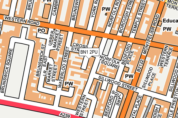 BN1 2PU map - OS OpenMap – Local (Ordnance Survey)