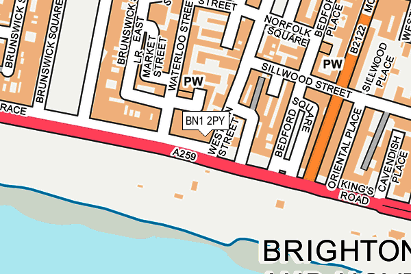 BN1 2PY map - OS OpenMap – Local (Ordnance Survey)