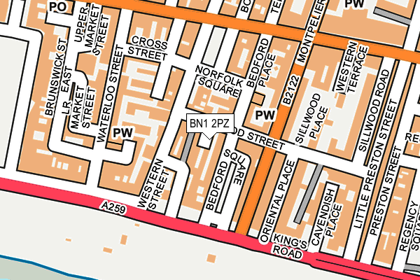 BN1 2PZ map - OS OpenMap – Local (Ordnance Survey)