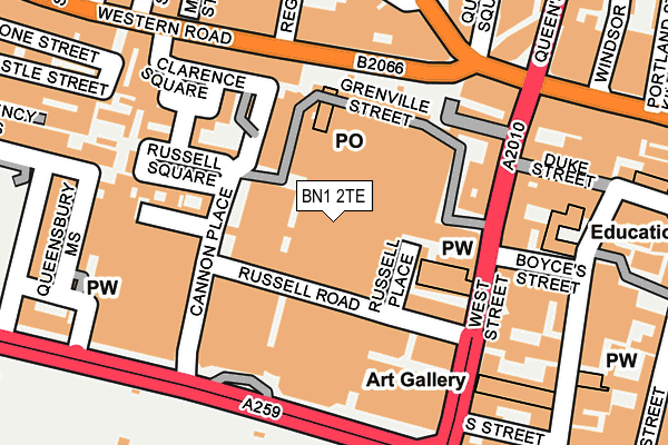 BN1 2TE map - OS OpenMap – Local (Ordnance Survey)