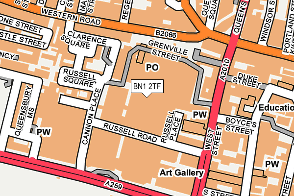 BN1 2TF map - OS OpenMap – Local (Ordnance Survey)