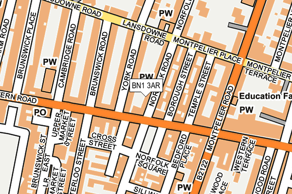 BN1 3AR map - OS OpenMap – Local (Ordnance Survey)