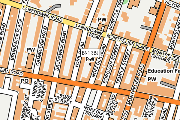 BN1 3BJ map - OS OpenMap – Local (Ordnance Survey)