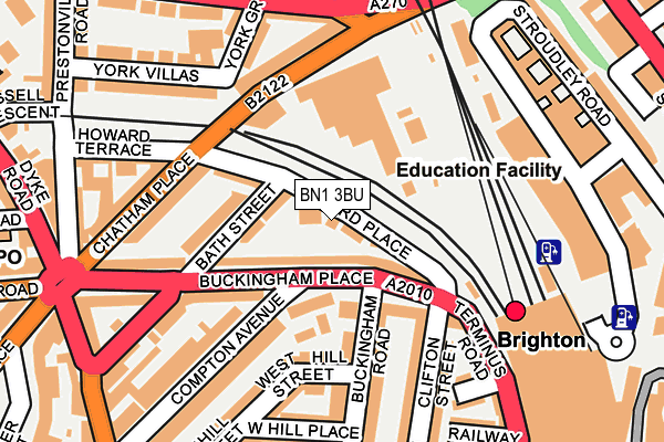 BN1 3BU map - OS OpenMap – Local (Ordnance Survey)