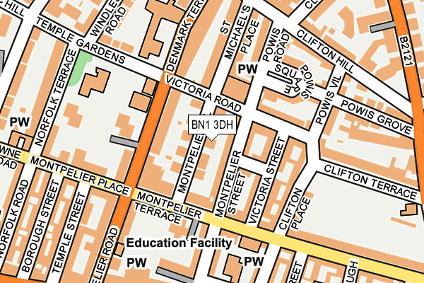 BN1 3DH map - OS OpenMap – Local (Ordnance Survey)