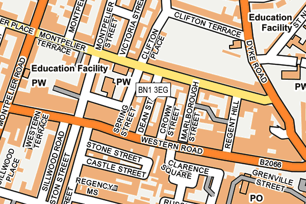 BN1 3EG map - OS OpenMap – Local (Ordnance Survey)