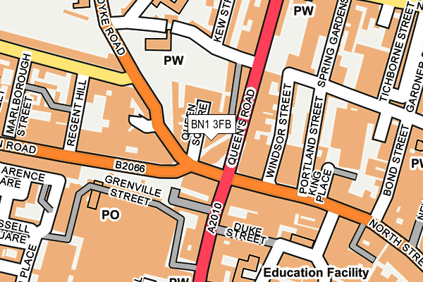 BN1 3FB map - OS OpenMap – Local (Ordnance Survey)