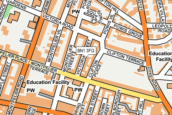BN1 3FQ map - OS OpenMap – Local (Ordnance Survey)