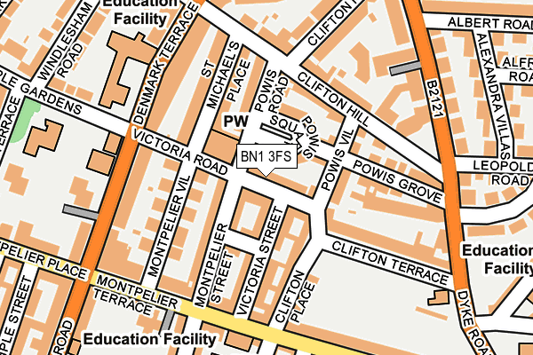 BN1 3FS map - OS OpenMap – Local (Ordnance Survey)