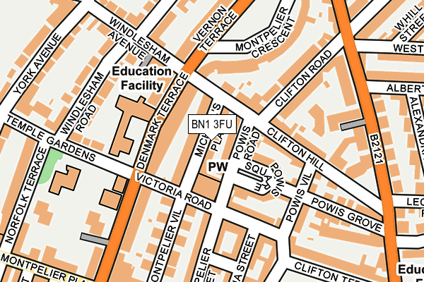 BN1 3FU map - OS OpenMap – Local (Ordnance Survey)