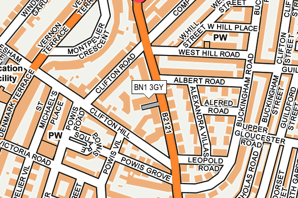BN1 3GY map - OS OpenMap – Local (Ordnance Survey)