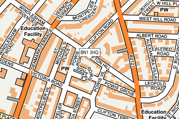 BN1 3HQ map - OS OpenMap – Local (Ordnance Survey)