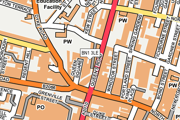 BN1 3LE map - OS OpenMap – Local (Ordnance Survey)
