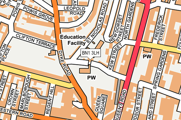 BN1 3LH map - OS OpenMap – Local (Ordnance Survey)
