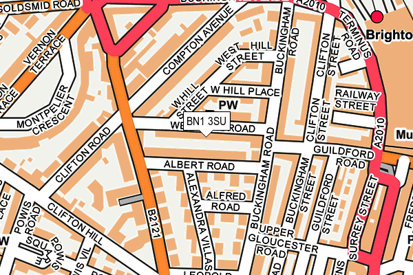 BN1 3SU map - OS OpenMap – Local (Ordnance Survey)