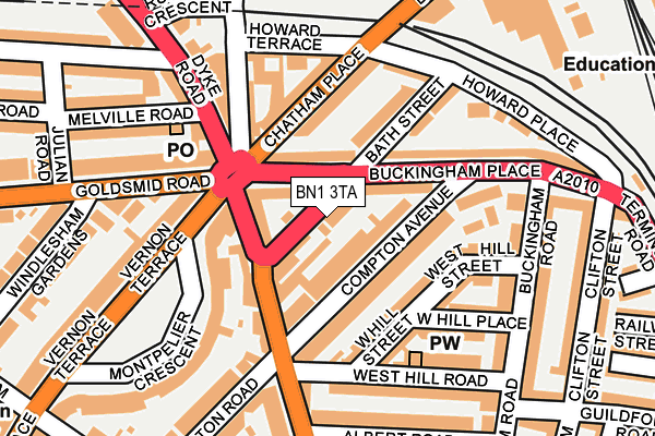 BN1 3TA map - OS OpenMap – Local (Ordnance Survey)