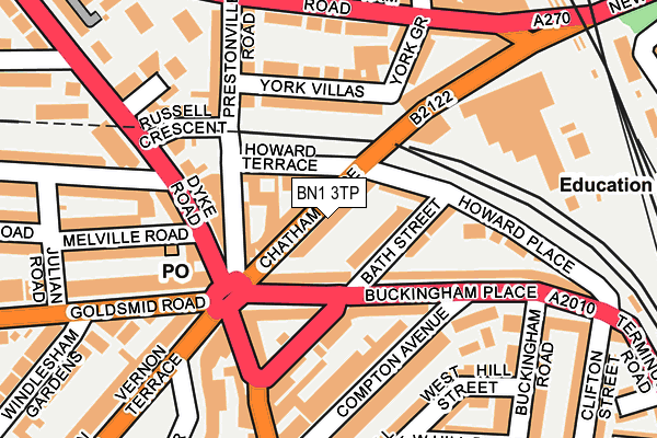 BN1 3TP map - OS OpenMap – Local (Ordnance Survey)