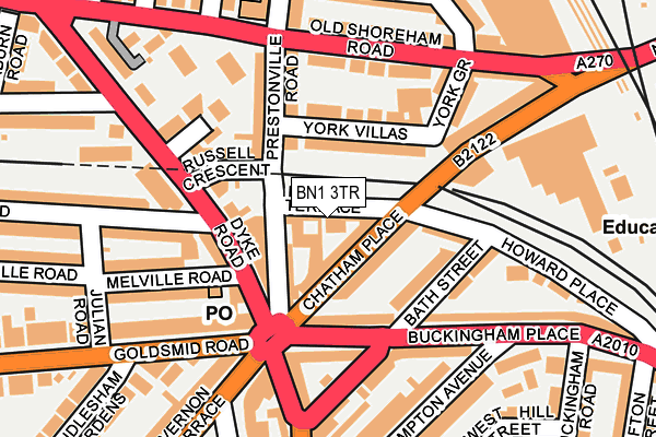 BN1 3TR map - OS OpenMap – Local (Ordnance Survey)