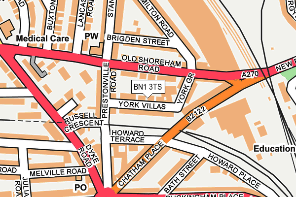 BN1 3TS map - OS OpenMap – Local (Ordnance Survey)