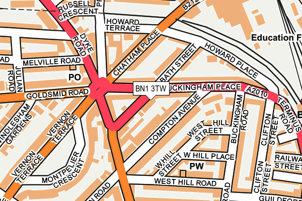 BN1 3TW map - OS OpenMap – Local (Ordnance Survey)