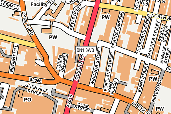 BN1 3WB map - OS OpenMap – Local (Ordnance Survey)