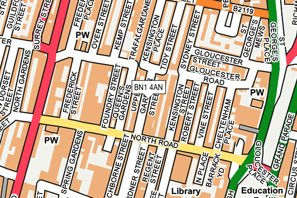 BN1 4AN map - OS OpenMap – Local (Ordnance Survey)