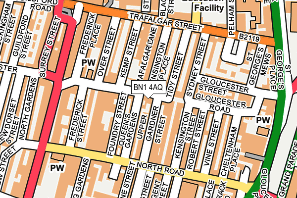 BN1 4AQ map - OS OpenMap – Local (Ordnance Survey)