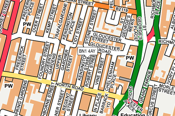 BN1 4AY map - OS OpenMap – Local (Ordnance Survey)