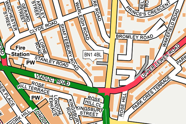 BN1 4BL map - OS OpenMap – Local (Ordnance Survey)