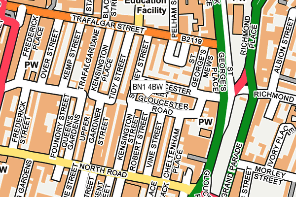 BN1 4BW map - OS OpenMap – Local (Ordnance Survey)