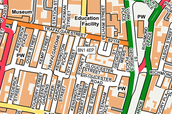 BN1 4EP map - OS OpenMap – Local (Ordnance Survey)