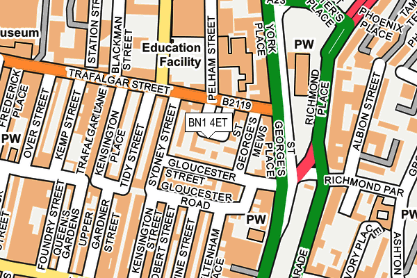 BN1 4ET map - OS OpenMap – Local (Ordnance Survey)