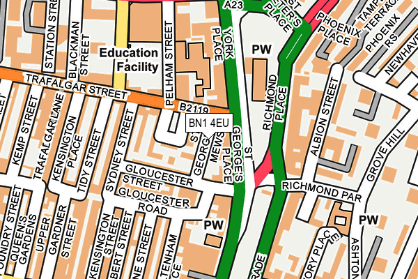 BN1 4EU map - OS OpenMap – Local (Ordnance Survey)