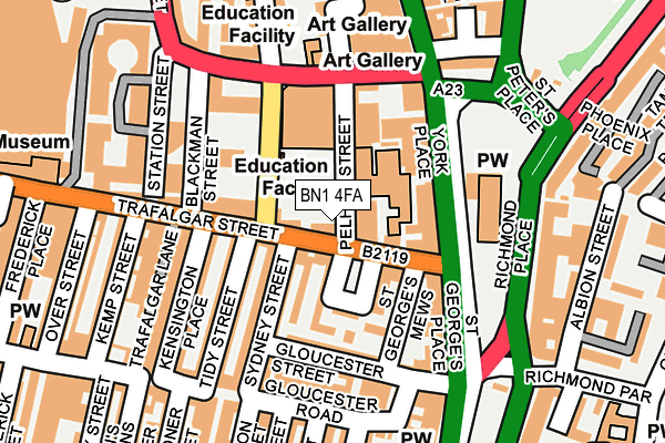 BN1 4FA map - OS OpenMap – Local (Ordnance Survey)