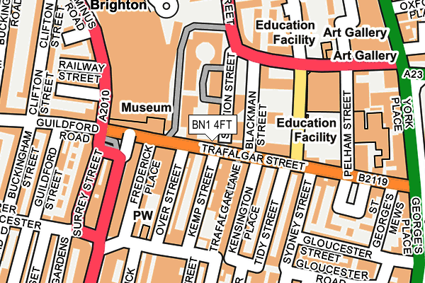 BN1 4FT map - OS OpenMap – Local (Ordnance Survey)