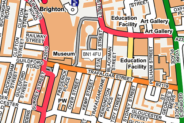 BN1 4FU map - OS OpenMap – Local (Ordnance Survey)