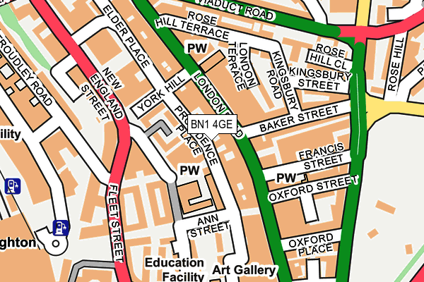 Map of 4 ST MICHAEL'S PLACE (BRIGHTON) LTD at local scale