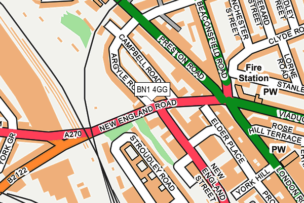 BN1 4GG map - OS OpenMap – Local (Ordnance Survey)