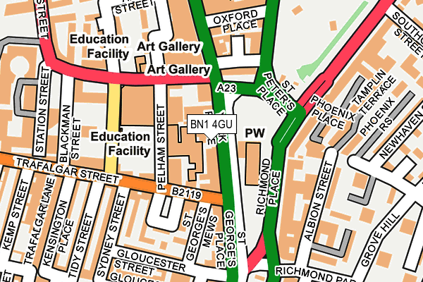 BN1 4GU map - OS OpenMap – Local (Ordnance Survey)