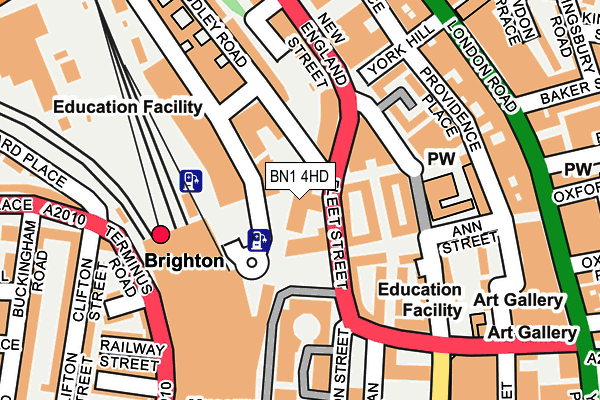 BN1 4HD map - OS OpenMap – Local (Ordnance Survey)