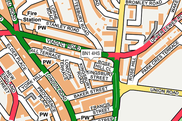 BN1 4HS map - OS OpenMap – Local (Ordnance Survey)