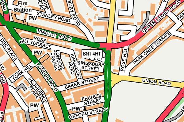 BN1 4HT map - OS OpenMap – Local (Ordnance Survey)