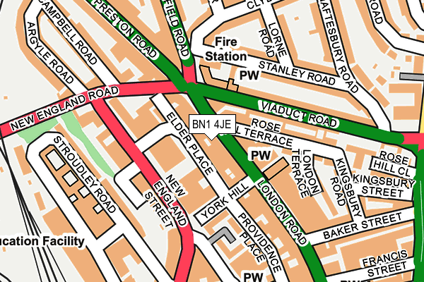 BN1 4JE map - OS OpenMap – Local (Ordnance Survey)