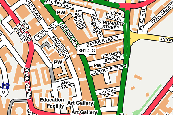 BN1 4JG map - OS OpenMap – Local (Ordnance Survey)