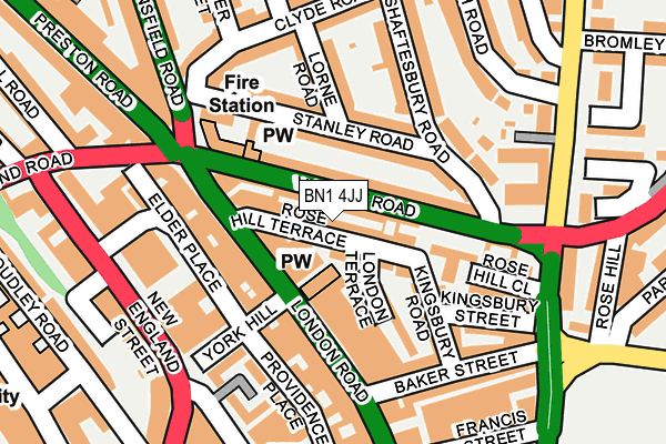 BN1 4JJ map - OS OpenMap – Local (Ordnance Survey)