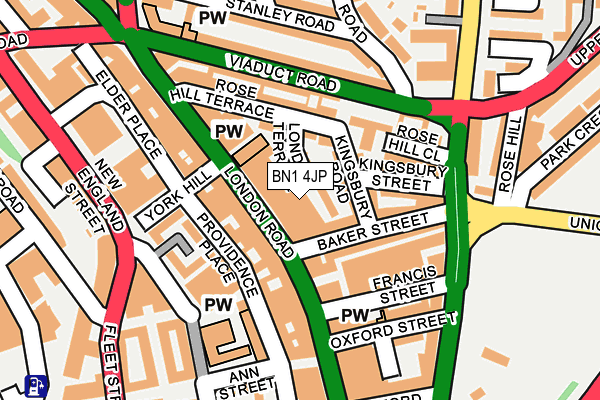 BN1 4JP map - OS OpenMap – Local (Ordnance Survey)