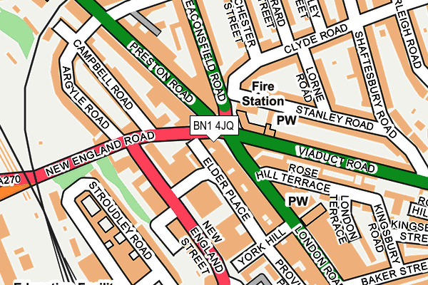 BN1 4JQ map - OS OpenMap – Local (Ordnance Survey)