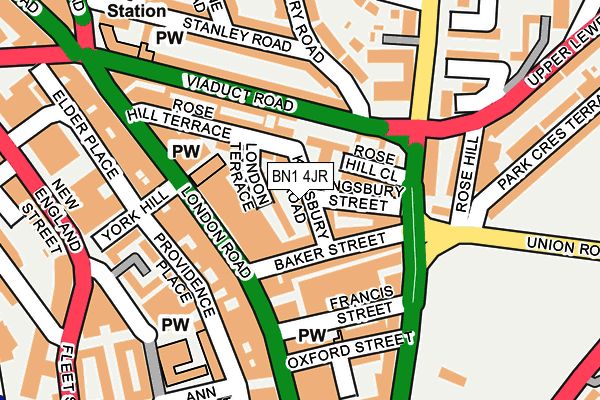 BN1 4JR map - OS OpenMap – Local (Ordnance Survey)