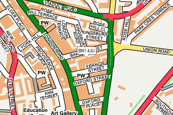 BN1 4JU map - OS OpenMap – Local (Ordnance Survey)