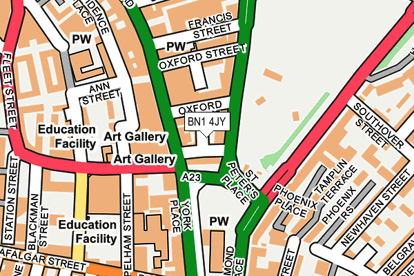 BN1 4JY map - OS OpenMap – Local (Ordnance Survey)